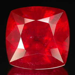 Rubino naturale rosso da 5,00 ct, taglio a cuscino, SI