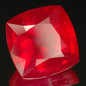 Rubino naturale rosso da 5,00 ct, taglio a cuscino, SI