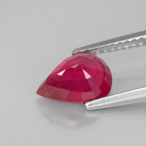 Rubino naturale rosso da 1,91 ct, taglio a pera, VS-SI