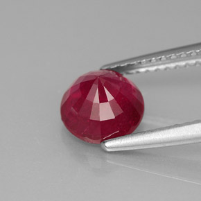 Rubino naturale rosso da 1,87 ct, taglio rotondo, VS-SI