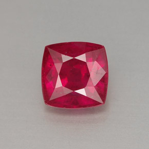 Rubino naturale rosso da 1,72 ct, taglio a cuscino, VS-SI