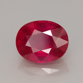Rubino naturale rosso da 4,10 ct, taglio ovale, VS-SI