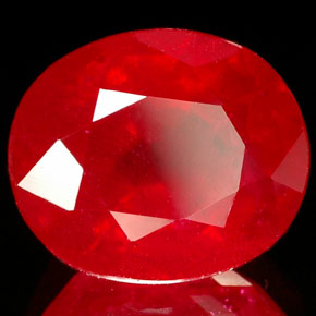 Rubino naturale rosso da 4,56 ct, taglio ovale, SI