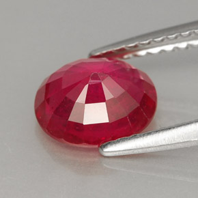 Rubino naturale rosso da 1,60 ct, taglio ovale, VS-SI