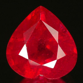 Rubino naturale rosso da 1,69 ct, a forma di cuore, VS-SI