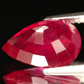Rubino naturale rosso da 4,40 ct, taglio a pera, VS-SI