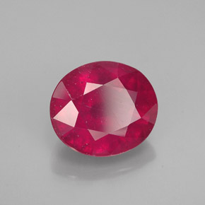 Rubino naturale rosso da 3,27 ct, taglio ovale, VS-SI