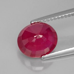 Rubino naturale rosso da 3,27 ct, taglio ovale, VS-SI