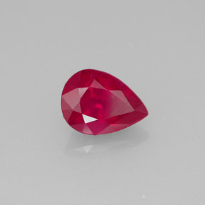 Rubino naturale rosso da 1,48 ct, taglio a pera, VS-SI