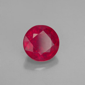 Rubino naturale rosso da 1,69 ct, taglio rotondo, VS-SI