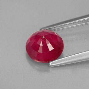 Rubino naturale rosso da 1,69 ct, taglio rotondo, VS-SI
