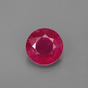 Rubino naturale rosso da 1,07 ct, taglio rotondo, VS-SI