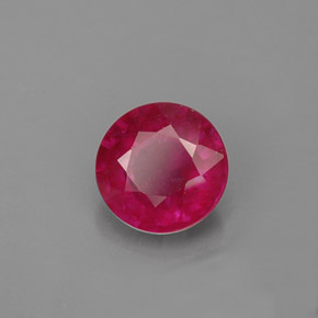 Rubino naturale rosso da 1,07 ct, taglio rotondo, VS-SI