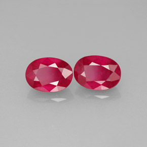 Rubino naturale rosso da  ct, taglio ovale, VS-SI