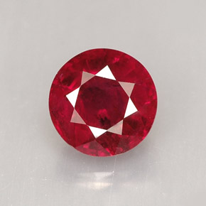 Rubino naturale rosso da 1,48 ct, taglio rotondo, VS-SI