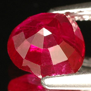 Rubino naturale rosso da 1,26 ct, a forma di cuore, VS-SI