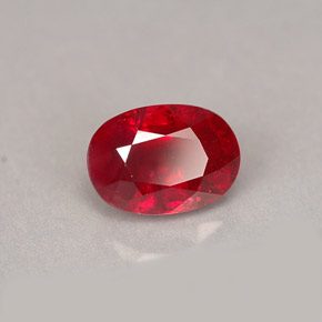 Rubino naturale rosso da 1,62 ct, taglio ovale, SI