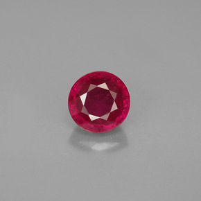 Rubino naturale rosso da 0,85 ct, taglio rotondo, VS-SI