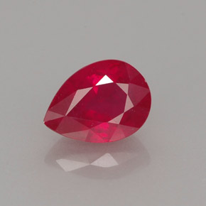 Rubino naturale rosso da 1,13 ct, taglio a pera, VS-SI