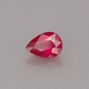 Rubino naturale rosso da 1,06 ct, taglio a pera, VS-SI
