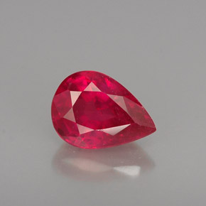 Rubino naturale rosso da 1,04 ct, taglio a pera, VS-SI
