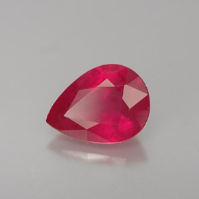 Rubino naturale rosso da 1,31 ct, taglio a pera, VS-SI