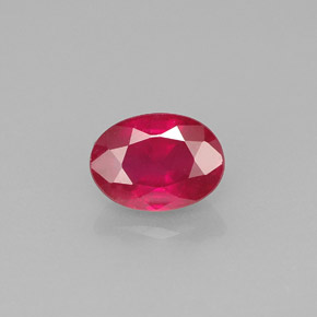 Rubino naturale rosso da 1,13 ct, taglio ovale, VS-SI