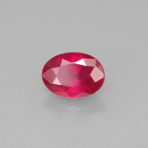 Rubino naturale rosso da 1,13 ct, taglio ovale, VS-SI