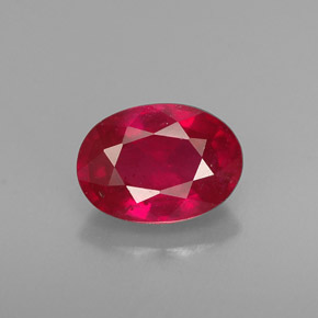 Rubino naturale rosso da 1,16 ct, taglio ovale, VS-SI