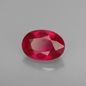 Rubino naturale rosso da 1,16 ct, taglio ovale, VS-SI