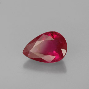 Rubino naturale rosso da 1,05 ct, taglio a pera, VS-SI