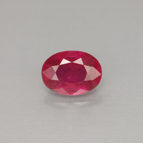 Rubino naturale rosso da 1,26 ct, taglio ovale, VS-SI