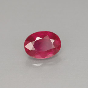 Rubino naturale rosso da 1,26 ct, taglio ovale, VS-SI