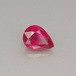 Rubino naturale rosso da 1,05 ct, taglio a pera, VS-SI