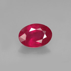 Rubino naturale rosso da 1,07 ct, taglio ovale, VS-SI