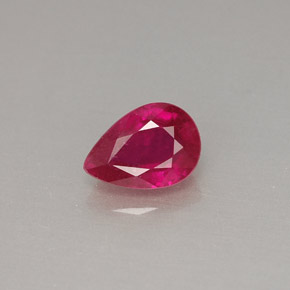 Rubino naturale rosso da 1,00 ct, taglio a pera, VS-SI