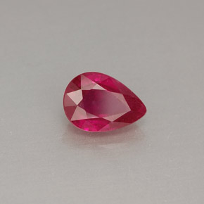 Rubino naturale rosso da 1,00 ct, taglio a pera, VS-SI