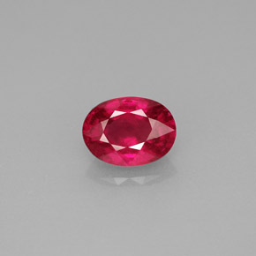 Rubino naturale rosso da 1,14 ct, taglio ovale, VS-SI