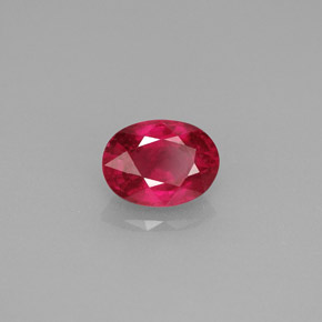 Rubino naturale rosso da 1,14 ct, taglio ovale, VS-SI