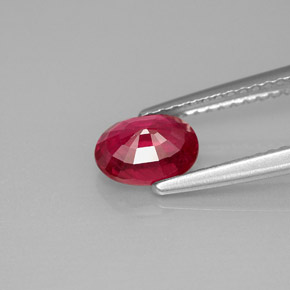 Rubino naturale rosso da 1,14 ct, taglio ovale, VS-SI