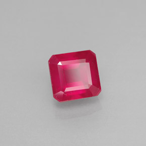 Rubino naturale rosso da 1,72 ct, taglio smeraldo, VS-SI