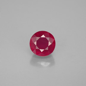 Rubino naturale rosso da 0,89 ct, taglio rotondo, VS-SI
