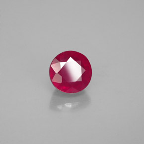 Rubino naturale rosso da 0,89 ct, taglio rotondo, VS-SI