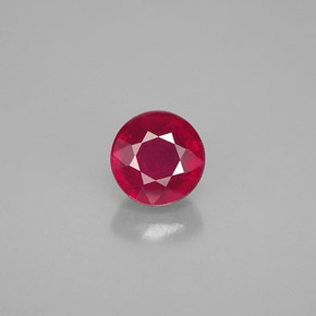 Rubino naturale rosso da 0,82 ct, taglio rotondo, VS-SI