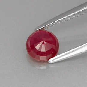 Rubino naturale rosso da 0,81 ct, taglio rotondo, VS-SI