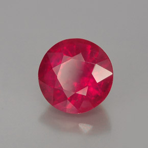 Rubino naturale rosso da 1,71 ct, taglio rotondo, VS-SI