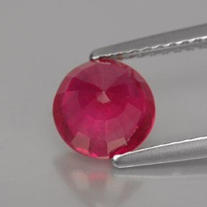 Rubino naturale rosso da 1,71 ct, taglio rotondo, VS-SI