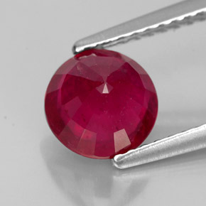 Rubino naturale rosso da 1,82 ct, taglio rotondo, VS-SI