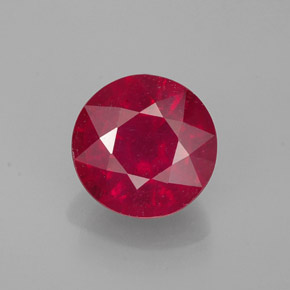 Rubino naturale rosso da 1,56 ct, taglio rotondo, VS-SI