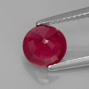 Rubino naturale rosso da 1,56 ct, taglio rotondo, VS-SI